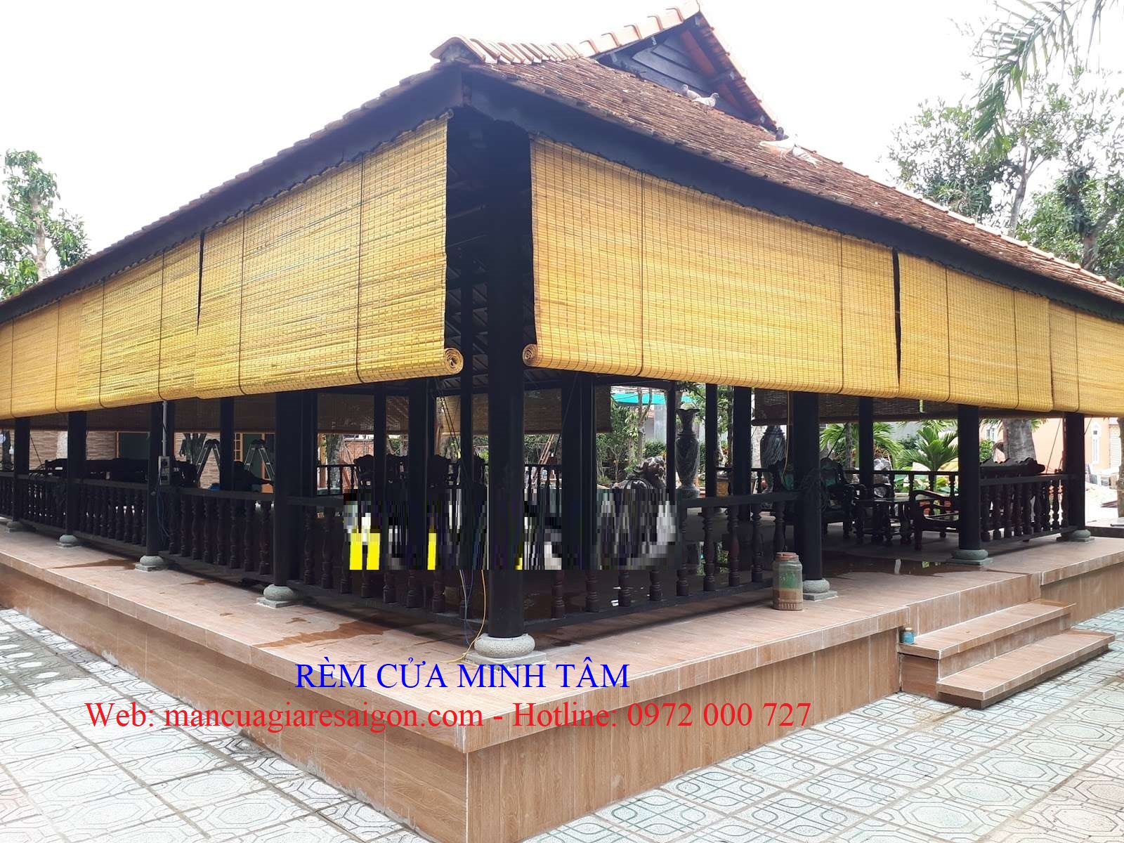 Rèm cửa quận 12, màn sáo tre trúc