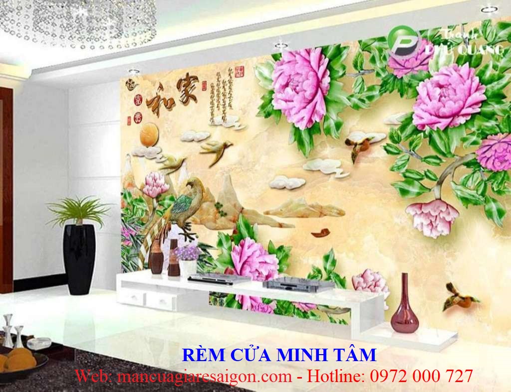 Rèm cửa quận 12, tranh gián tường